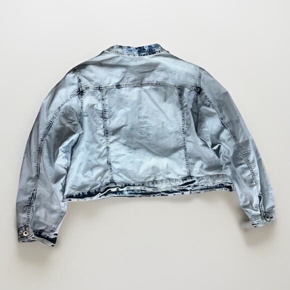 Ashley Stewart Light Acid-Wash Denim Jacket — Women’s Size 22/24 - Picture 2 of 7